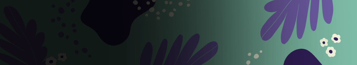 Abstract botanical banner with green gradient and stylized leaves for an editorial board volunteer call